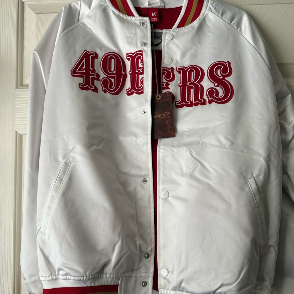 Mitchell & Ness White and Red Jacket